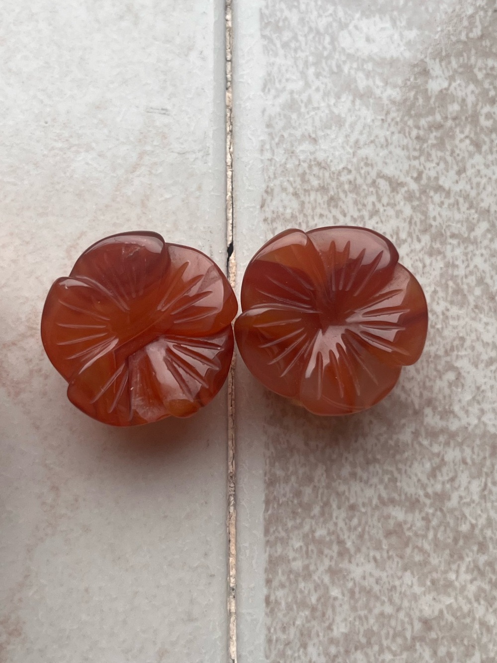 Tawapa Carnelian Double Flared Petal Plugs 3/4”